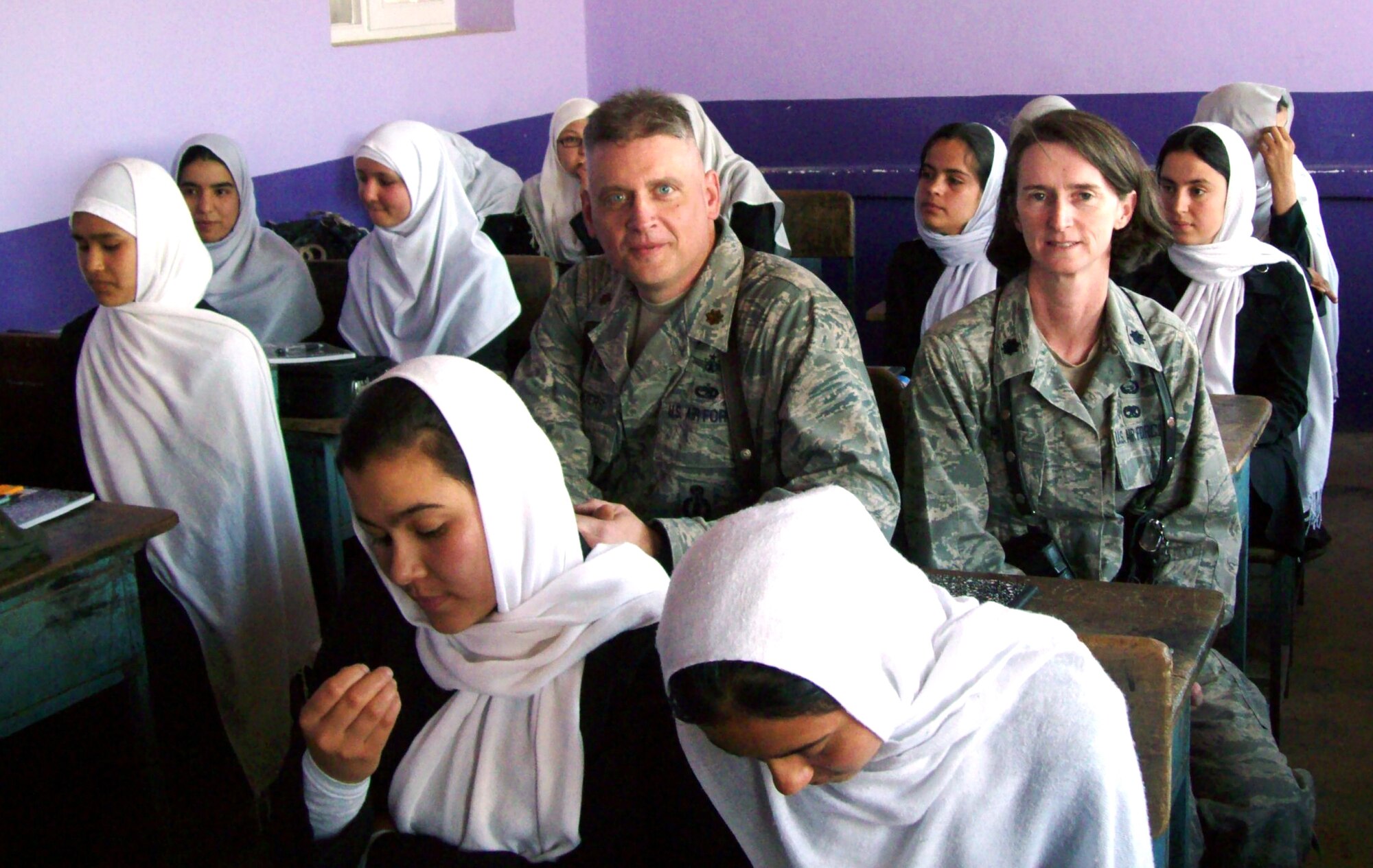 Lt. Col. Lisa Pike contributed to standing up the first Afghan Female Officer Candidate Course during her recent deployment to Afghanistan. Colonel Pike is assigned to the Air Force Manpower, Services and Personnel Directorate. (Courtesy photo)