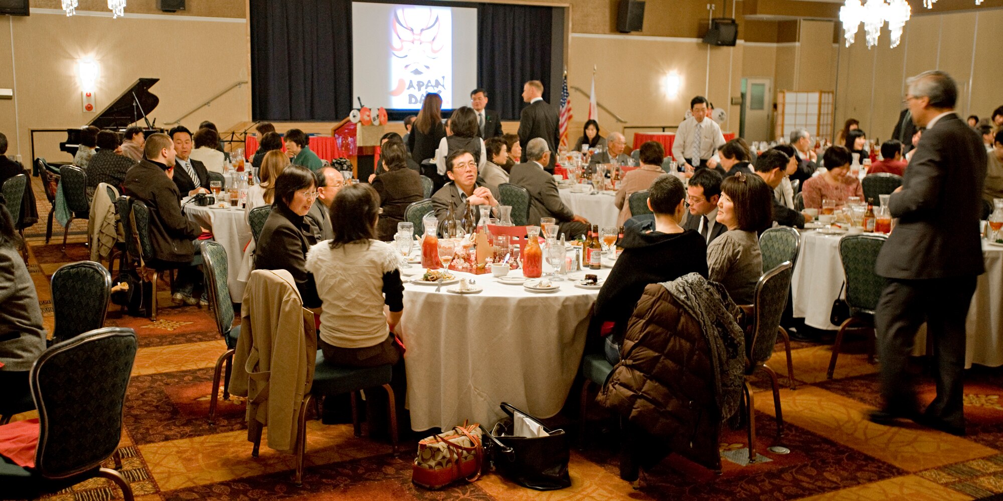 MISAWA AIR BASE, Japan -- Guests from on and off base gather during the 23rd Annual Japan Day Appreciation Dinner April 23 at the Collocated Club. The dinner celebrated Misawa's Japan Day and recognized many contributors who made the event possible. (U.S. Air Force photo/Senior Airman Jamal D. Sutter)