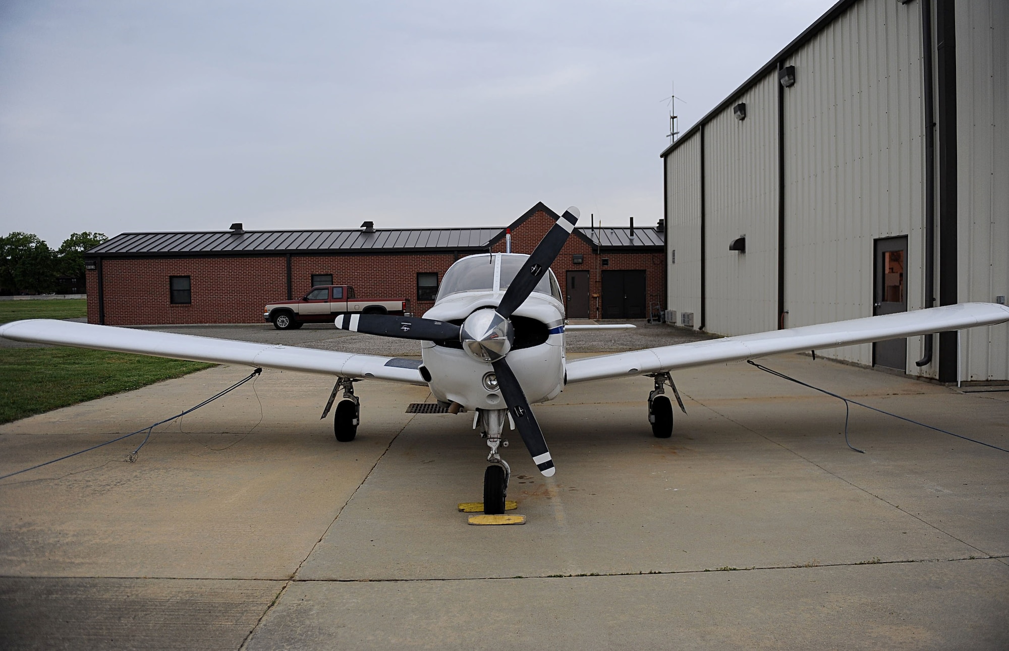 LANGLEY AIR FORCE BASE, Va. – A Piper Aero trainer aircraft is displayed at the Langley Aero Club during the 2010 Open House April 24. The club operates four aircraft for commercial and personal flight training. (U.S. Air Force photo/Airman Rebecca Montez)