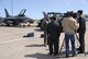 U.S. Air Force Lt. Colonel Reed Bowman talks to local media as F-16C Block 50 Fighting Falcons from Spangdahlem Air Base, Germany arrive at the 148th Fighter Wing Air National Guard Base, Duluth, Minn. Apr. 27, 2010. The aircraft is one of the first block 50 F-16s to arrive at the wing as the unit becomes the first Air National Guard unit to convert to the block 50 aircraft from Active Duty Air Force.  (U.S. Air Force photo by Tech. Sgt. Brett R. Ewald/Released) 