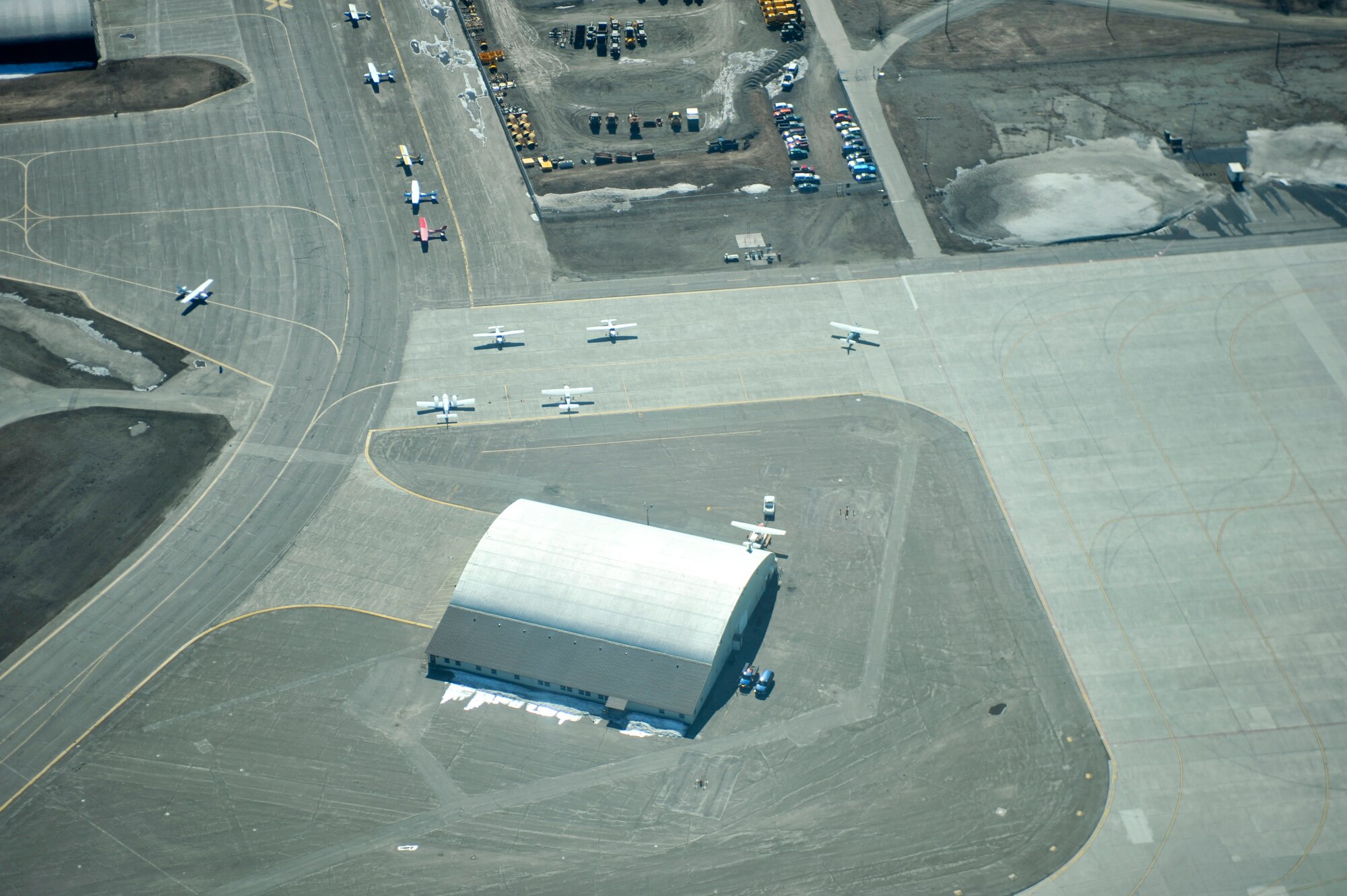 ELMENDORF AIR FORCE BASE, Alaska – Members of Elmendorf’s Aero Club have the opportunity to house their aircraft in the club’s hangar when space is available. The Aero Club recently received an Air Force five-star rating for their facility for the fifth straight year.  (Air Force photo by Airman 1st Class Christopher Gross)