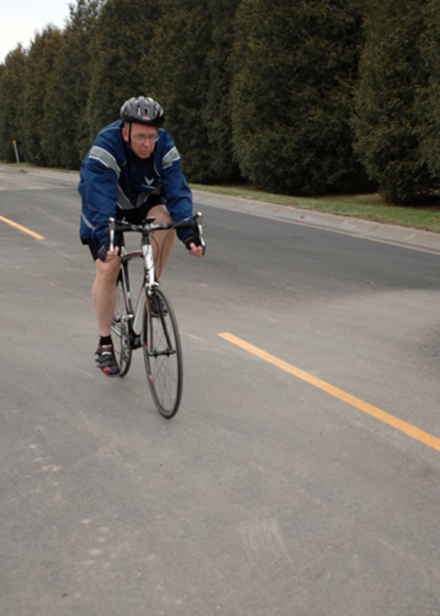 GRISSOM AIR RESERVE BASE, Ind. -- Over the last two years Tech. Sgt. Allen Walden, 434th Aircraft Maintenance Squadron guidance and control specialist, has biked 7,000 miles and this year his goal is to bike 5,000 miles. (U.S. Air Force photo/Senior Airman Carl Berry)