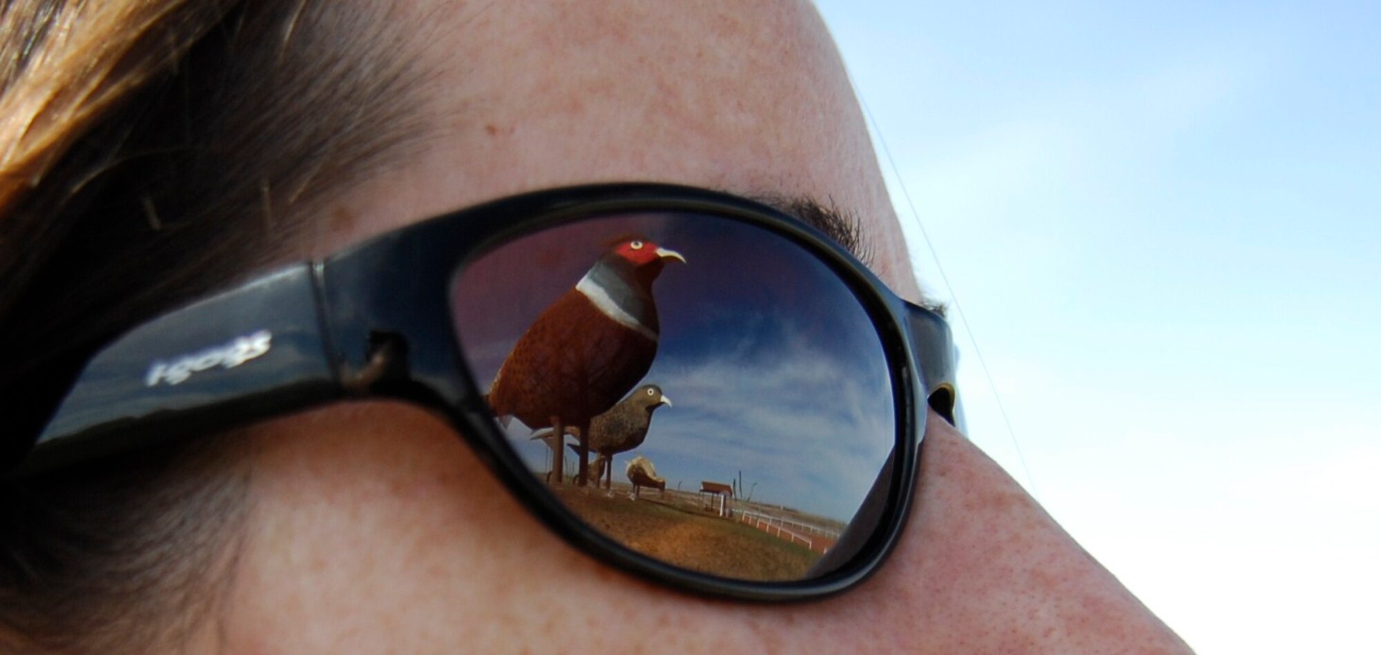 THE ENCHANTED HIGHWAY, N.D. – The rooster pheasant in the sculpture called “Pheasants on the Prairie” is over 40 ft. tall. “Pheasants on the Prairie” is one of the seven metal sculptures by artist Gary Greff along the Enchanted Highway. The enchanted highway stretches south from exit 72 on Interstate 94 to Regent, N.D. (U.S. Air Force photo by Tech. Sgt. Thomas Dow)