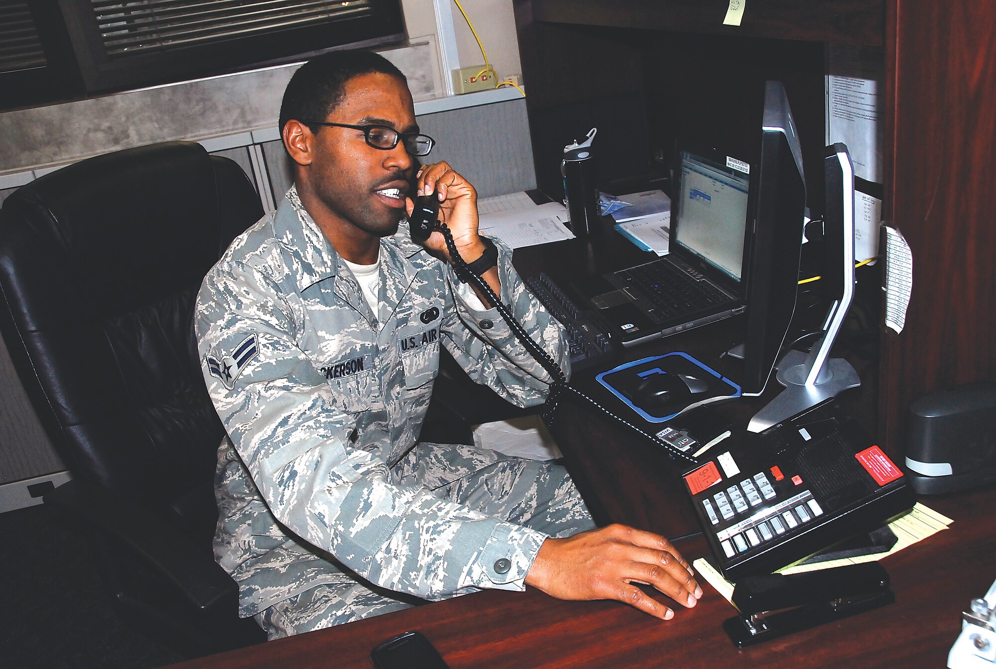 In civilian guise, sixth-grade educator Earl Dickerson is the 2010 Montgomery County Teacher of the Year. When he puts on his uniform as a member of the 908th Airlift Wing, he brings his organizational skills to the Logistics Readiness Squadron. While training at the wing, he learns valuable management techniques he uses in the classroom.
