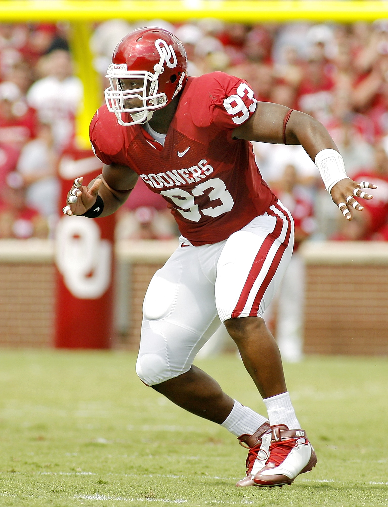 Gerald McCoy, the University of Oklahoma standout defensive tackle, was the third pick in this year’s NFL draft. His father, also Gerald, is a long-time Tinker employee who works in the 564th Aircraft Maintenance Squadron. (Courtesy photo by Ty Russell)