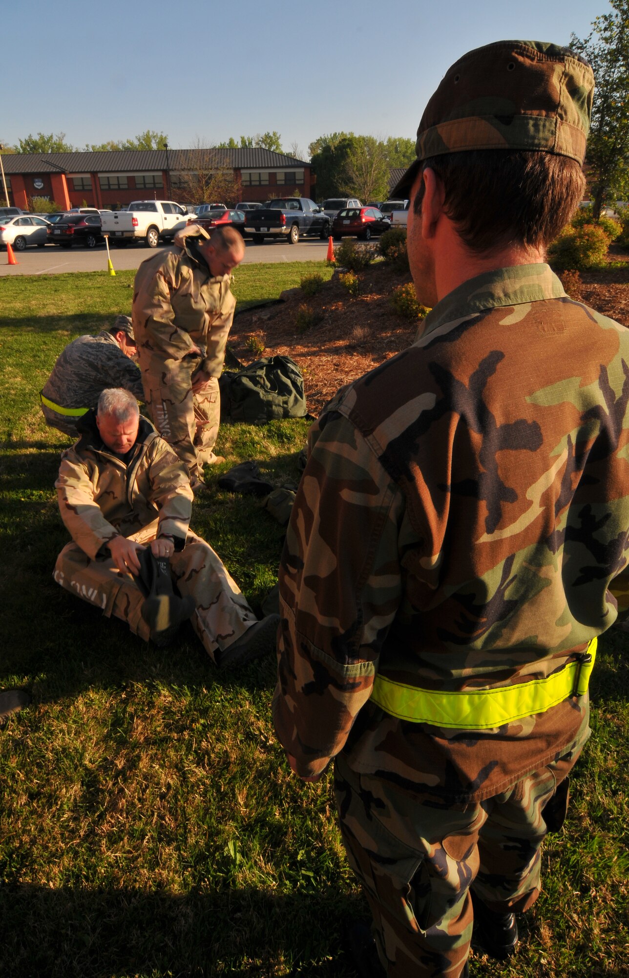 Airmen of the 932nd Airlift Wing became students as members gathered for Ability to Survive and Operate training just prior to the April drill weekend.  They learned more about their weapons, Airman's manual and taking care of first aid for themselves and others.  (U.S. Air Force photo/Tech Sgt. Chris Parr)