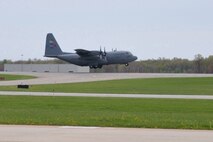 YOUNGSTOWN AIR RESERVE STATION, Ohio -- Aircraft and crews from the Air Force Reserve's 910th Airlift Wing departed here, April 29, to travel to a staging area in the Gulf coast region in anticipation of supporting emergency oil spill clean-up efforts in the Gulf of Mexico. ?We are posturing to be ready to provide support to the ongoing emergency efforts if called upon,? said Col Craig Peters, 910th Operations Group Commander. The 910th Airlift Wing has the Department of Defense?s only large area, fixed wing, aerial spray mission.  The aerial spray capability is designed for larvicide and insect eradication, to provide vegetation control at bombing ranges and to disperse oil slicks. U.S. Air Force photo by Master Sgt. Bob Barko Jr.