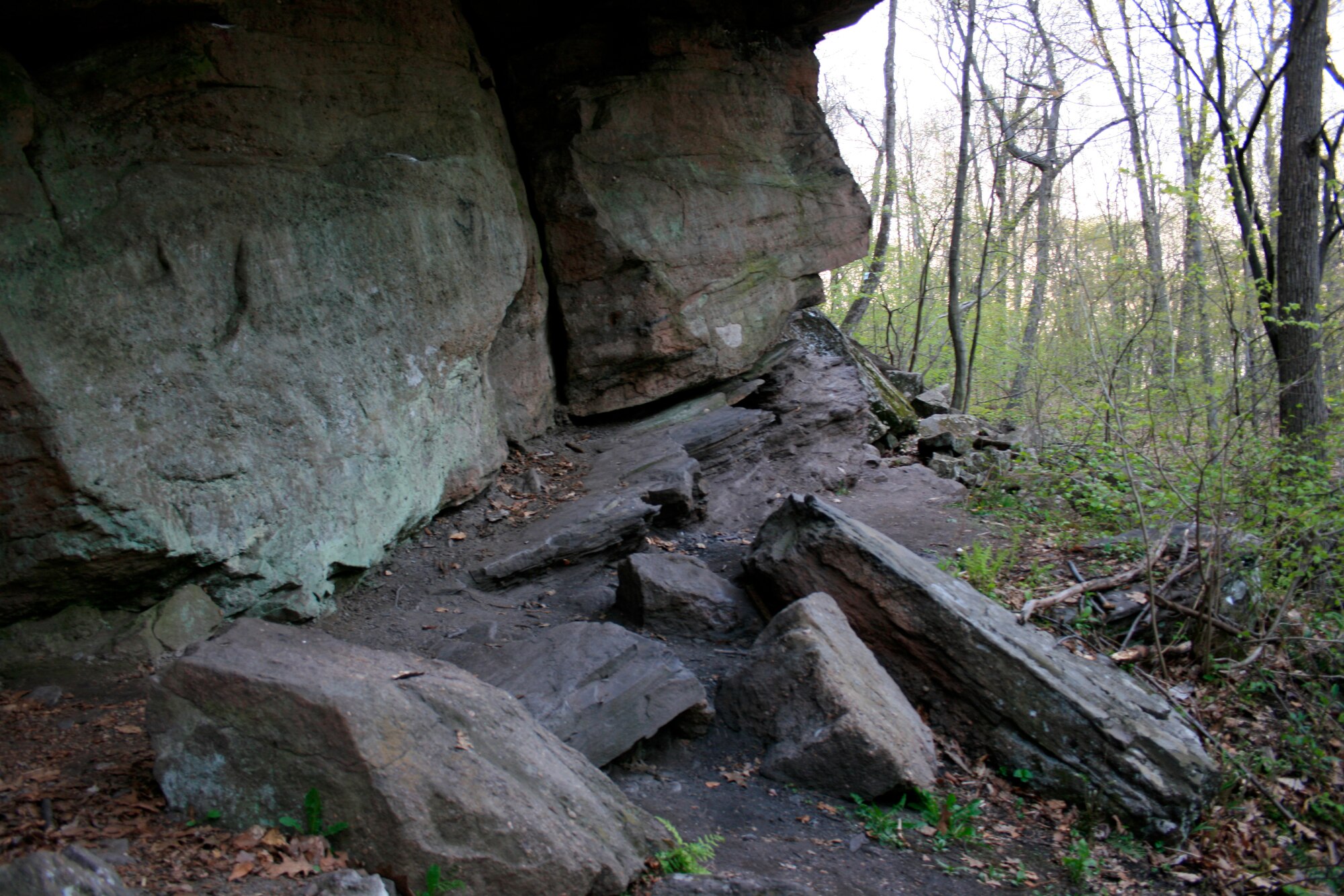 A trek in the Mount Holyoke Range in Western Massachusetts offers beautiful vistas and hidden gems along the way.  Spend some time exploring the Horse Caves, a unique geological formation.