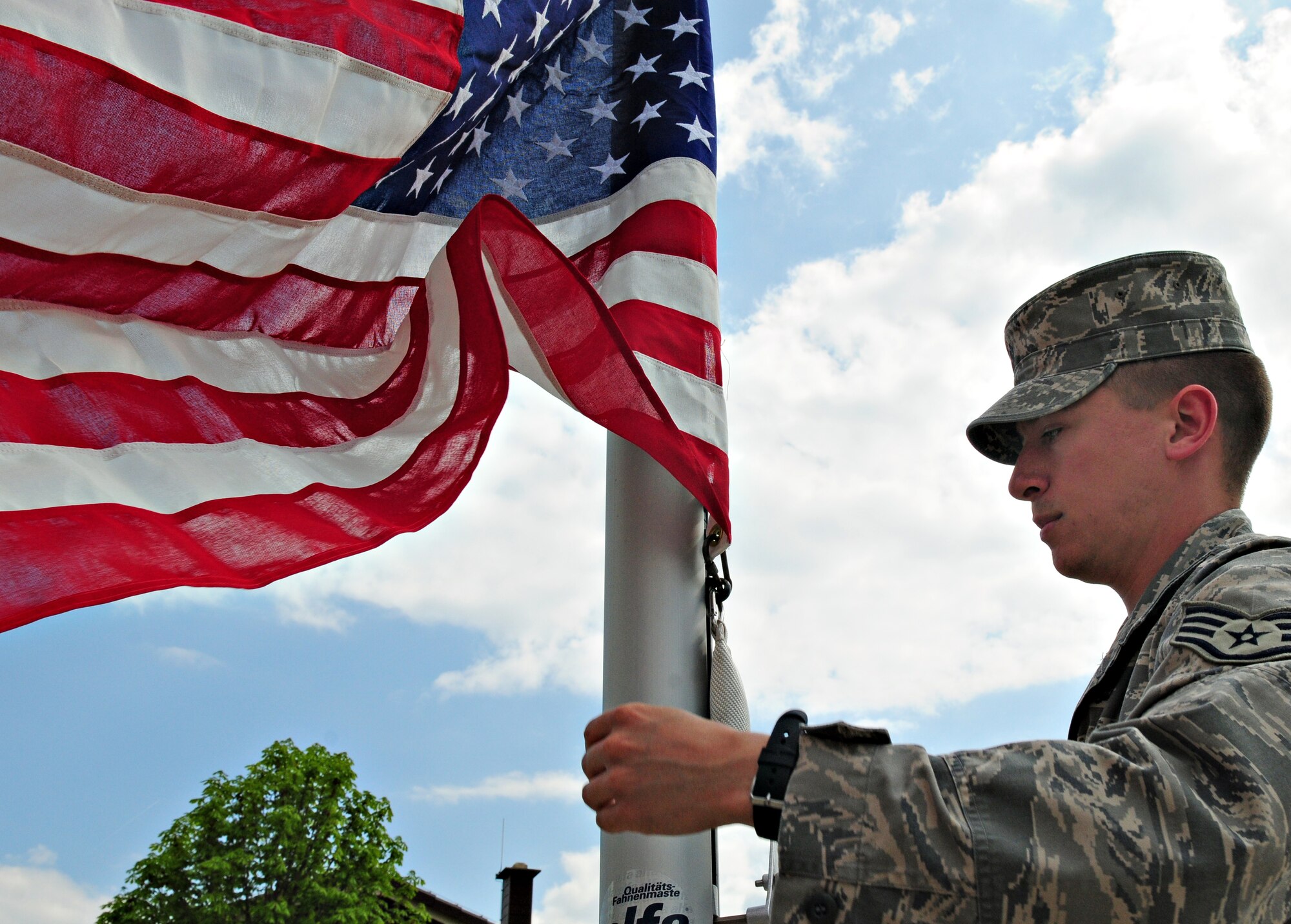 SPANGDAHLEM AIR BASE, Germany -- Staff Sgt. Troy Dontigney, 52nd Fighter Wing protocol specialist, is the 52nd FW Top Saber Performer for the week of April 30 – May 6. (U.S. Air Force photo/Staff Sgt. Heather M. Norris)