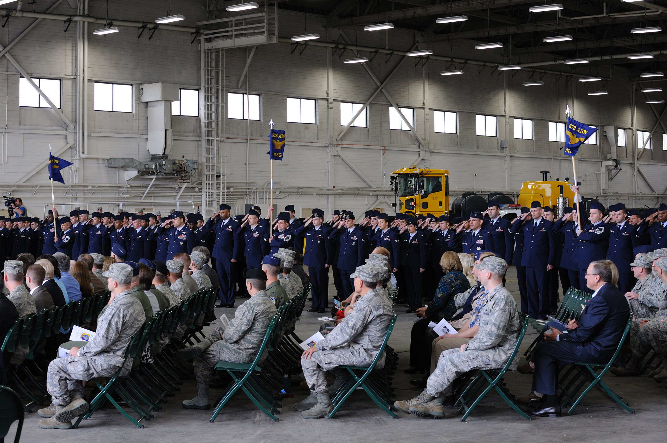 Joint Base ElmendorfRichardson, 673d Air Base Wing unfurls flag