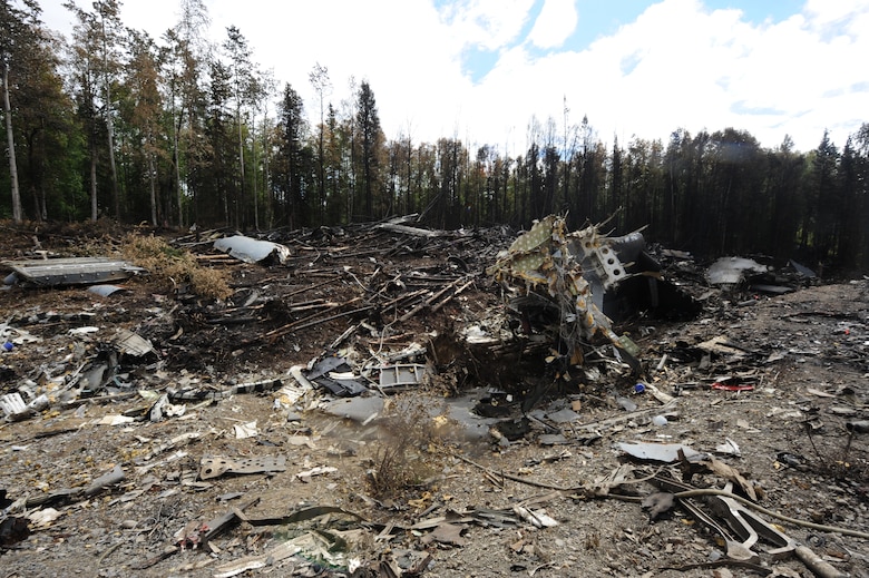 Photos of C-17 crash site released > Pacific Air Forces ...