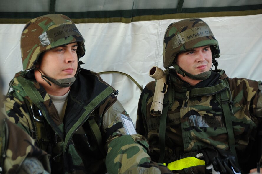 Members of the 180th Fighter Wing participate in an Operational Readiness Inspection (ORI) July, 30 at the 180th FW, Ohio Air National Guard Base.