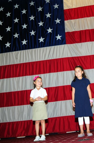 BARKSDALE AIR FORCE BASE, La. – Participants in the youth center’s school uniform fashion show, show off their outfits during the Operation School Days event held at Hoban Hall August 2. The evening’s events also included speeches by members of the Bossier and Caddo Parish school districts, a raffle for back-packs filled with school supplies and time for parents to view displays provided by more than 50 local schools. (U.S. Air Force photo by Senior Airman Joanna M. Kresge)