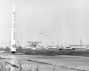 MINOT AIR FORCE BASE, N.D. -- Pictured here is the Minot AFB Main Gate in 1965. (U.S. Air Force photo)