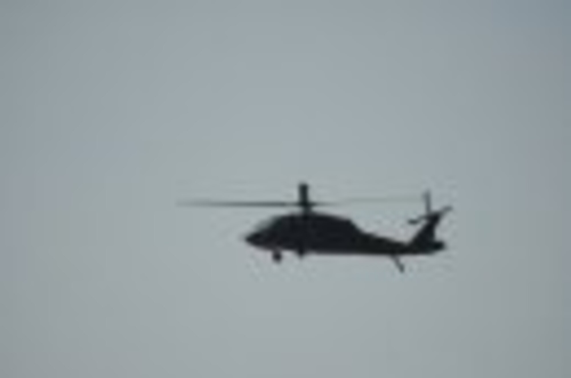 A UH-60 Blackhawk soars through the sky at a deployed location earlier this year. (Courtesy photo)  