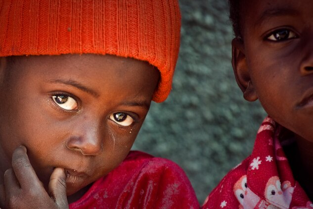 A Mozambican child waits to be seen by U.S. military medical personnel during a medical engagement Aug. 5, 2010. Service members with Marine Forces Africa and Marine Forces Reserve set up medical clinics during exercise Shared Accord 2010, a 10-day exercise designed to build U.S. Africa Command partner nation capacity for peace and stability operations.