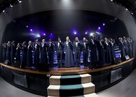 Since 1953, Tops in Blue has performed more than 7,000 shows and featured over 1,700 Aimen. They have performed with Ed Sullivan, Bob Hope, Alabama, Barbara Mandrell, Boyz II Men, and many others. (U.S. Air Force photo/Robbin Cresswell)