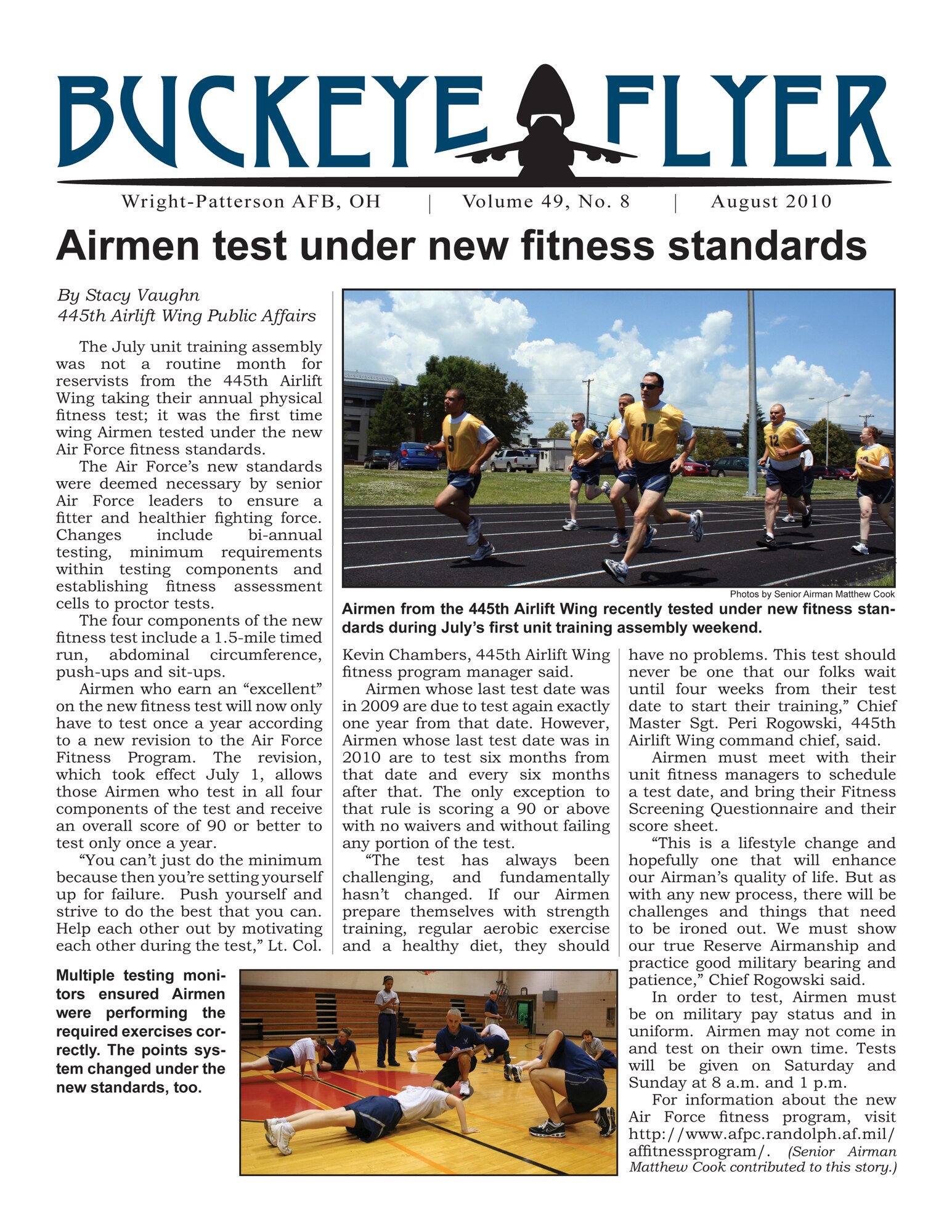 WRIGHT-PATTERSON AIR FORCE BASE, Ohio - The Buckeye Flyer is the official publication of the 445th Airlift Wing and includes eight pages of stories, photos and features. (U.S. Air Force photo)
