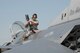 During Operation Grandstand, Senior Airman Andrew Quick conducts an In Flight Refueling (IFR) check on an F-16C aircraft on the west ramp of the 132nd Fighter Wing in Des Moines, Iowa, on August 6, 2010.  Operational Readiness Exercise, Operation Grandstand, is being conducted in preparation for the Operational Readiness Inspection which will be in October.  (US Air Force photo/Staff Sgt. Linda E. Kephart)(Released)