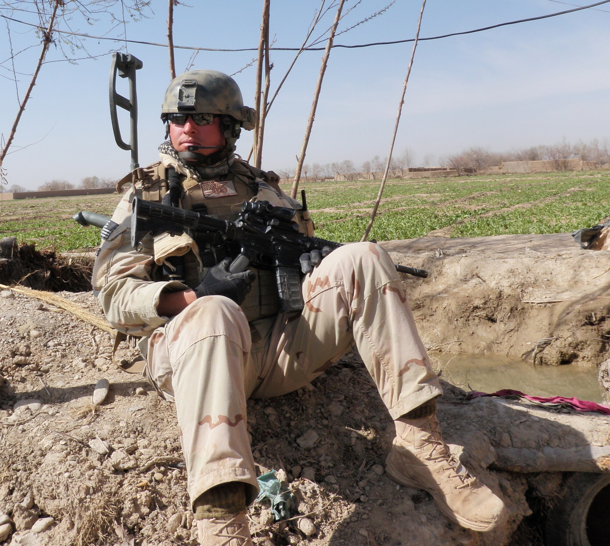 Tech. Sgt. Stephen J. Kaufman, a reservist and explosive ordnance disposal team leader with the 512th Airlift Wing, Dover Air Force Base, Del., deployed to Afghanistan to provide EOD support to United Kingdom, Danish and Estonian forces in clearing insurgent cells throughout Kandahar, Helmand and Zabul provinces. He earned the Bronze Star and Air Force Combat Action Medal for his contributions and actions while deployed. (U.S. Air Force photo/submitted photo) 