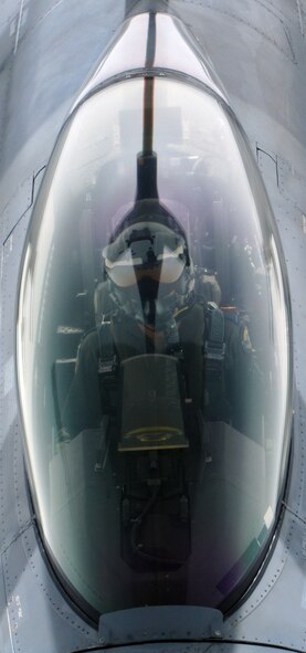 RAF MILDENHALL, England -- High above southern Germany, a Belgian F-16 refuels from a 100th Air Refueling Wing KC-135 during Allied Strike, a multinational exercise which ran from Aug. 2 to 5.  (U.S. Air Force photo/Staff Sgt. Austin M. May)