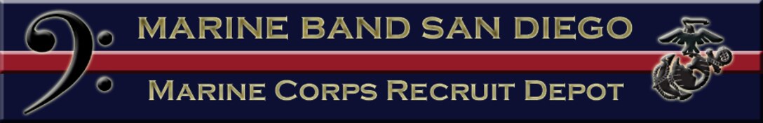 Web banner for Marine Band San Diego site.