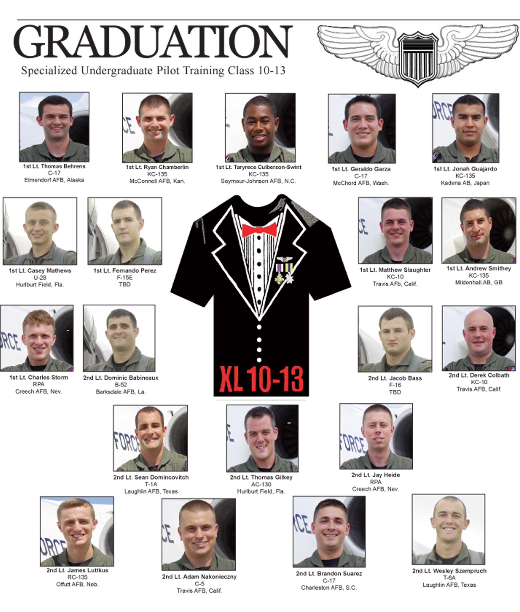 Specialized Undergradate Pilot Training class 10-13 graduates August 13.