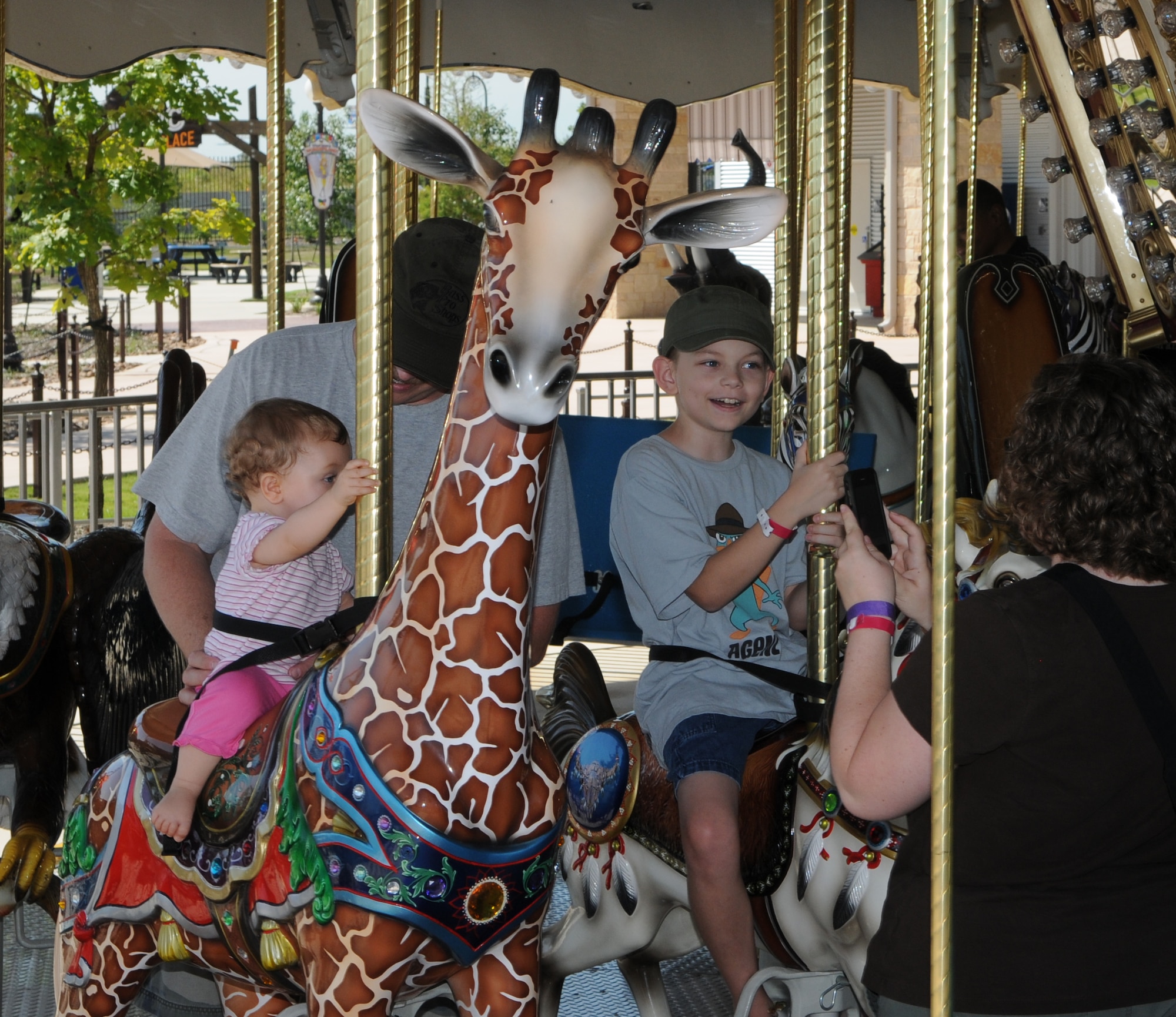 Families attending the Joint Base San Antonio Special Needs Resource Fair and Activity Day enjoy an afternoon at Morgan's Wonderland Park in San Antonio Aug. 6.  (U.S. Air Force photo by Don Lindsey)