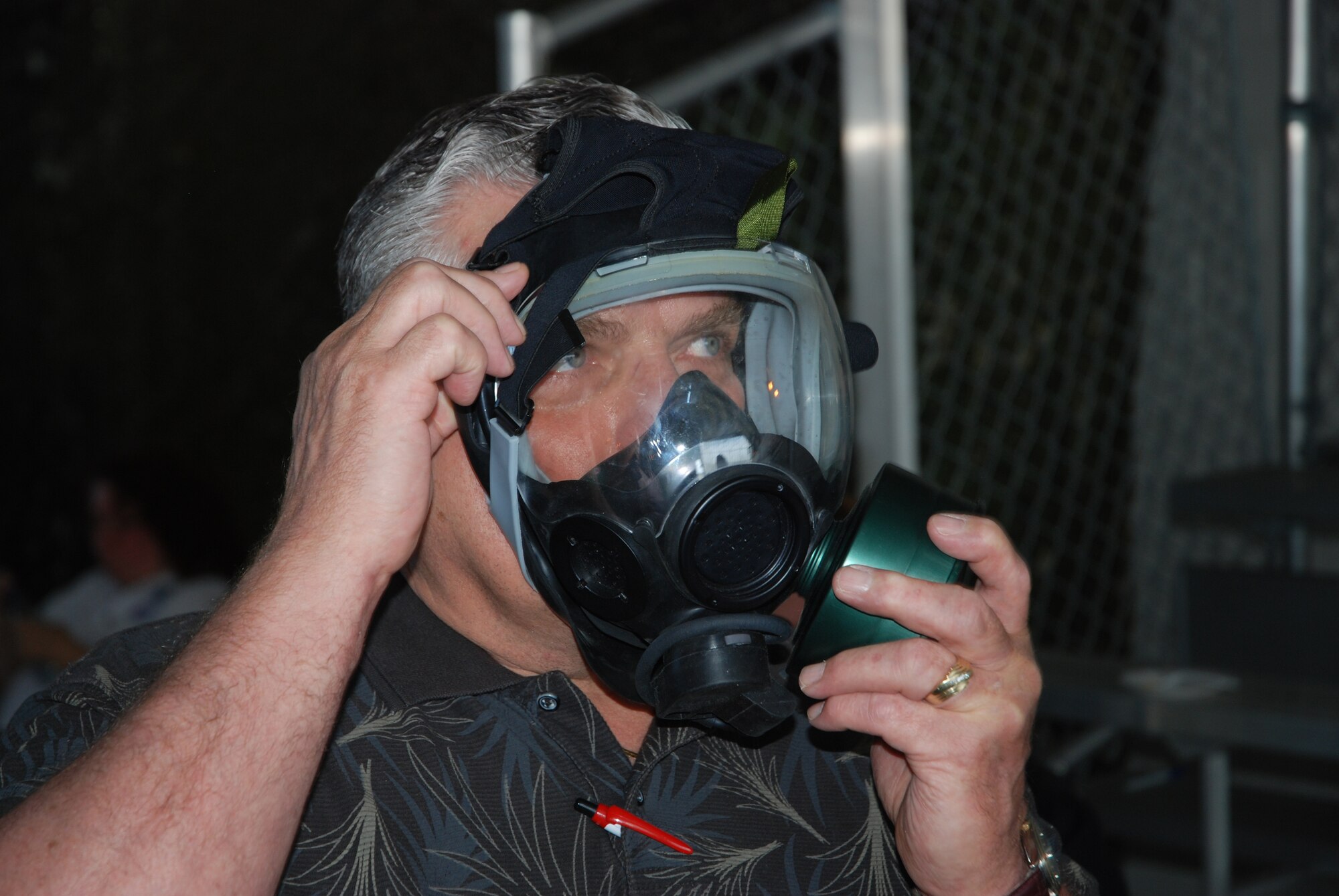 Employers of Westover Reservists visited the Patriot Wing on Saturday of the August A UTA to learn first hand what it means to be a Reservist.  Activities the employers participated in included an Aerial Port demonstration on cargo loading, a tour of the C-5, a flight in the C-5 simulator, a Mission Oriented Protective Posture demonstration and a trip to the Dog Patch training area.