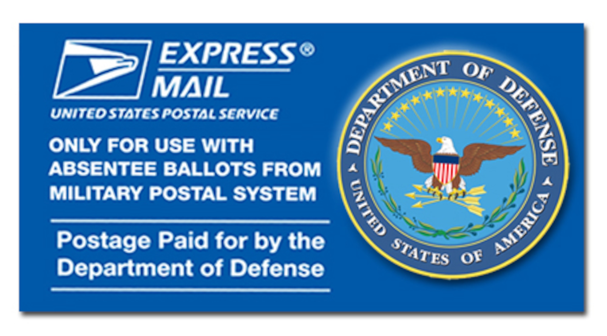 American citizens stationed or living overseas can use U.S. Postal Service express mail for free to send their official absentee voting ballots back to the United States. (U.S. Air Force graphic/Master Sgt. John Peters)