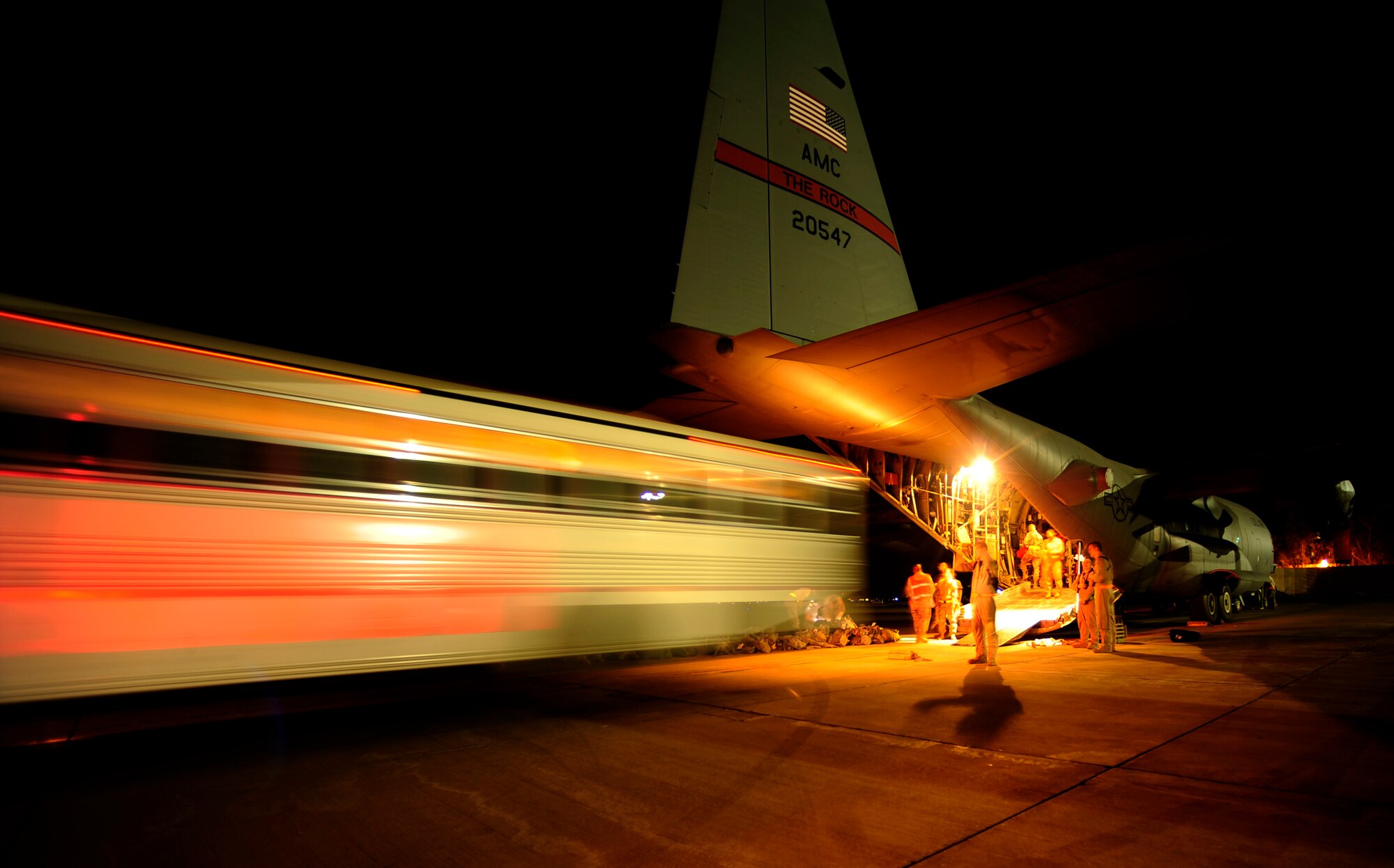 Airmen from the 332ND Medical Group Contingeny Aeromedical Staging Facility (CASF) medical vehicles pull up to transport patients to the Joint Base Balad theater hospital on July 17, 2010.
(U.S. Air Force photo by Staff Sgt. Andy M. Kin / Released)
