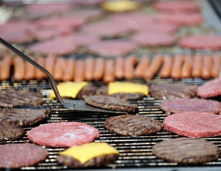 Members of the 106th Rescue Wing receive a BBQ lunch in the dining facility at F.S. Gabreski Air National Guard Base in F.S. Gabreski, N.Y on August 11, 2010. This event was meant to celebrate the completion of the recent Unit Compliance Inspection which occurred over the recent August Drill. In summery the 106th had 339 Complies, 137 Complies with Comments and 25 Do Not Complies. According the IG Team Chief the 106th showed that it has "a strong culture of compliance."

(Official U.S. Airforce photo/SSgt. David J. Murphy/released)