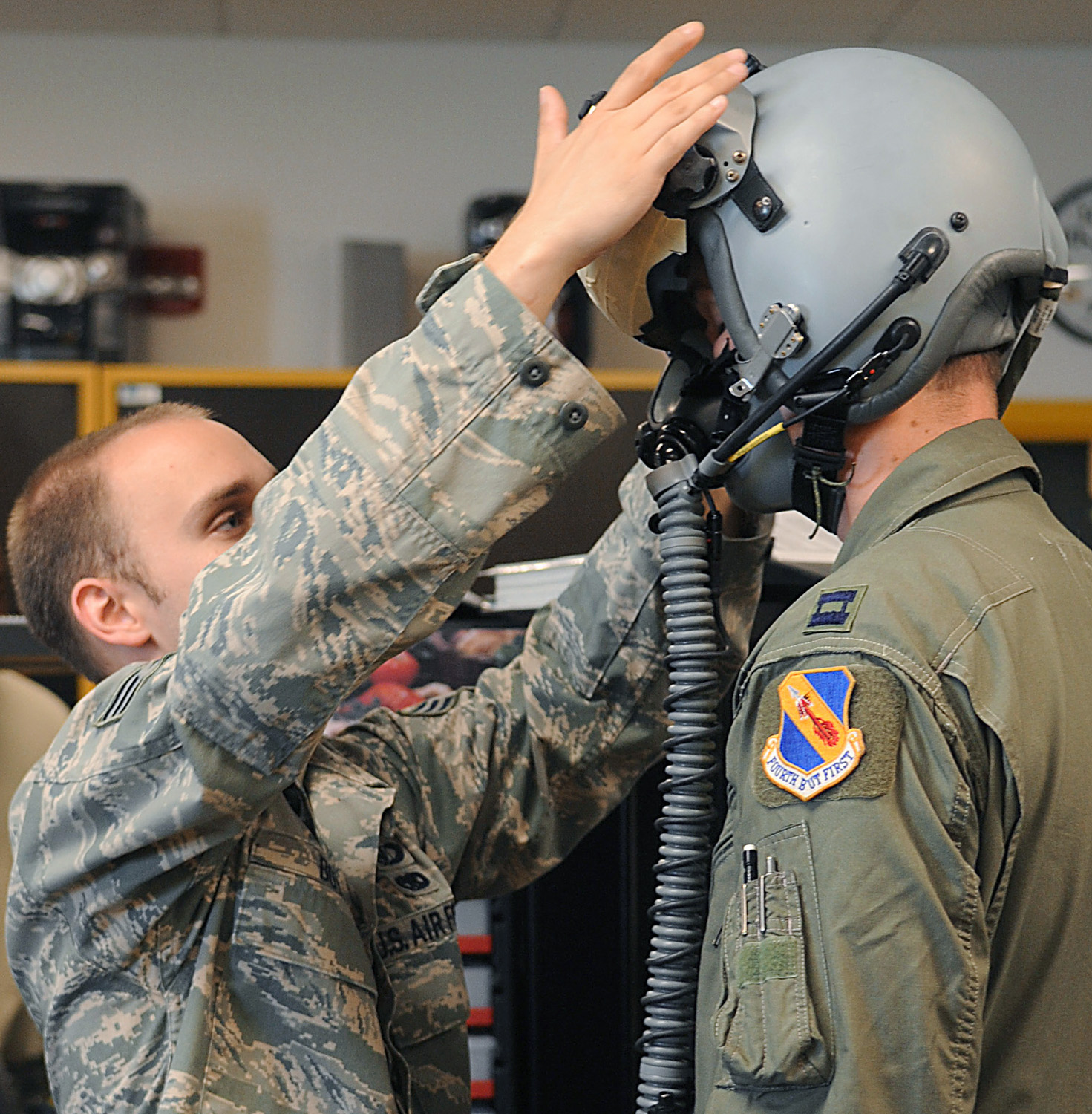 Airmen enhance F 15E capabilities with helmet mounted cueing system