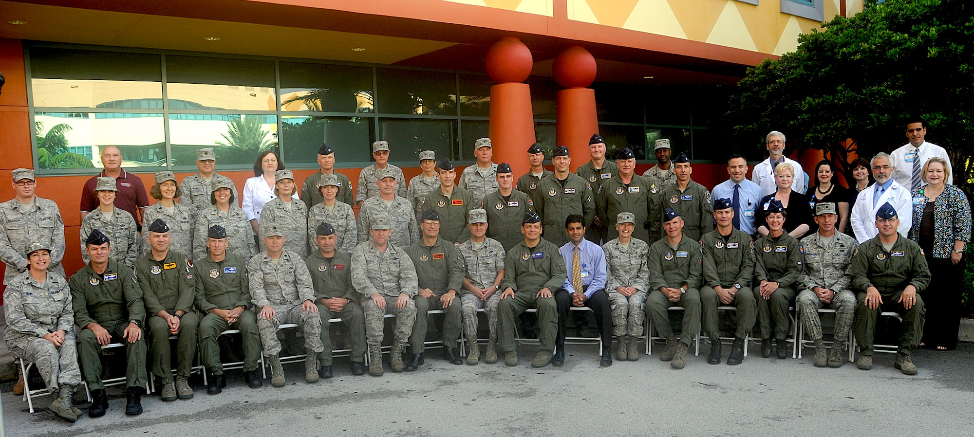 Twenty-eight commanders from the Reserve's 10th Air Force participated in a two day seminar on the Lean System, a managerial process designed to help identify waste, at Homestead Air Reserve Base and Miami Children's Hospital, Aug 10-11. The leadership was joined by  Major General Frank J. Padilla, Commander,10th Air Force. The seminar topic is right on point with where the U.S. military is headed considering by 2016, the military has to cut $100 billion in efficiencies, and $28 billion of that cut has to be made by the Air Force. (U.S. Air Force photo/Senior Airman Lou Burton)