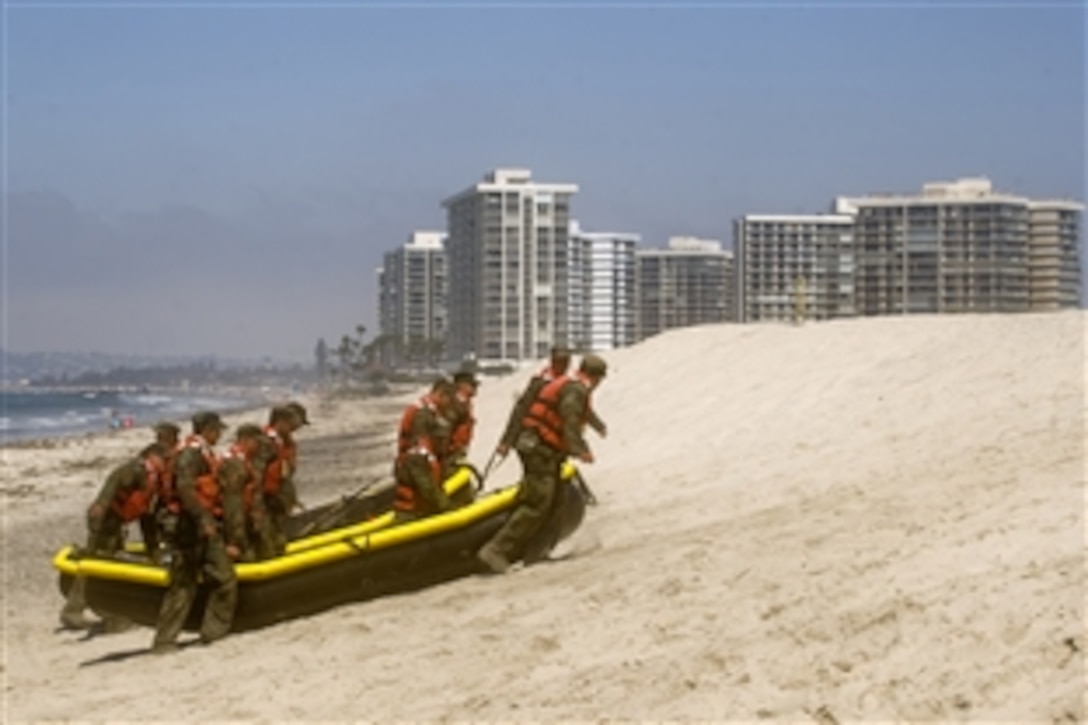 Members  of Class 284 participate in Hell Week at the Naval Special Warfare Center, Naval Amphibious Base Coronado, in San Diego, Aug. 13, 2010.  