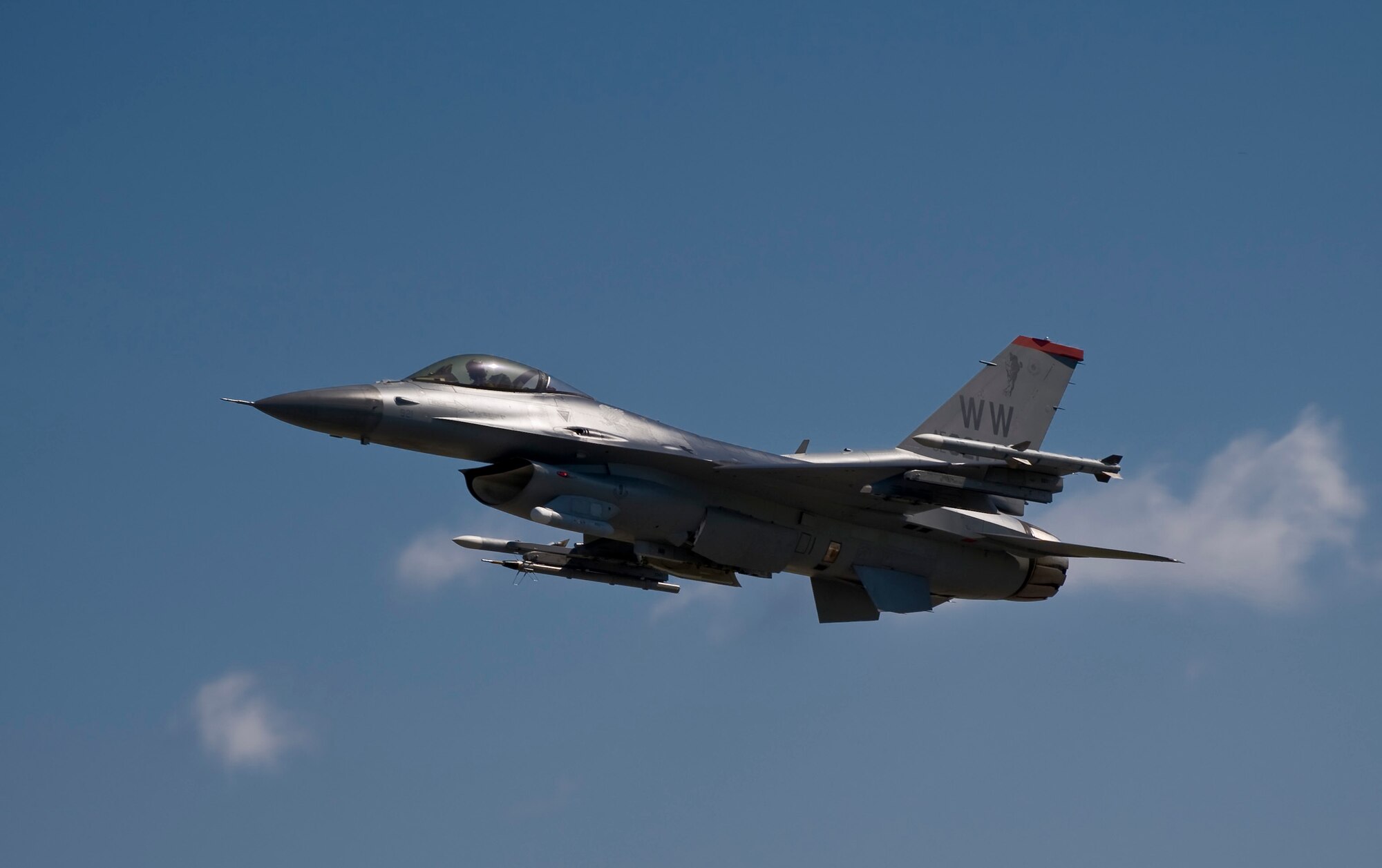 MISAWA AIR BASE, Japan -- Col. RC Craig, 35th Fighter Wing Commander, takes off in an F-16 Fighting Falcon Aug. 13. Col Craig served as both vice commander and later a commander during his tour here. This was Colonel Craig's final flight at Misawa. (U.S. Air Force photo/Staff Sgt. Samuel Morse)
