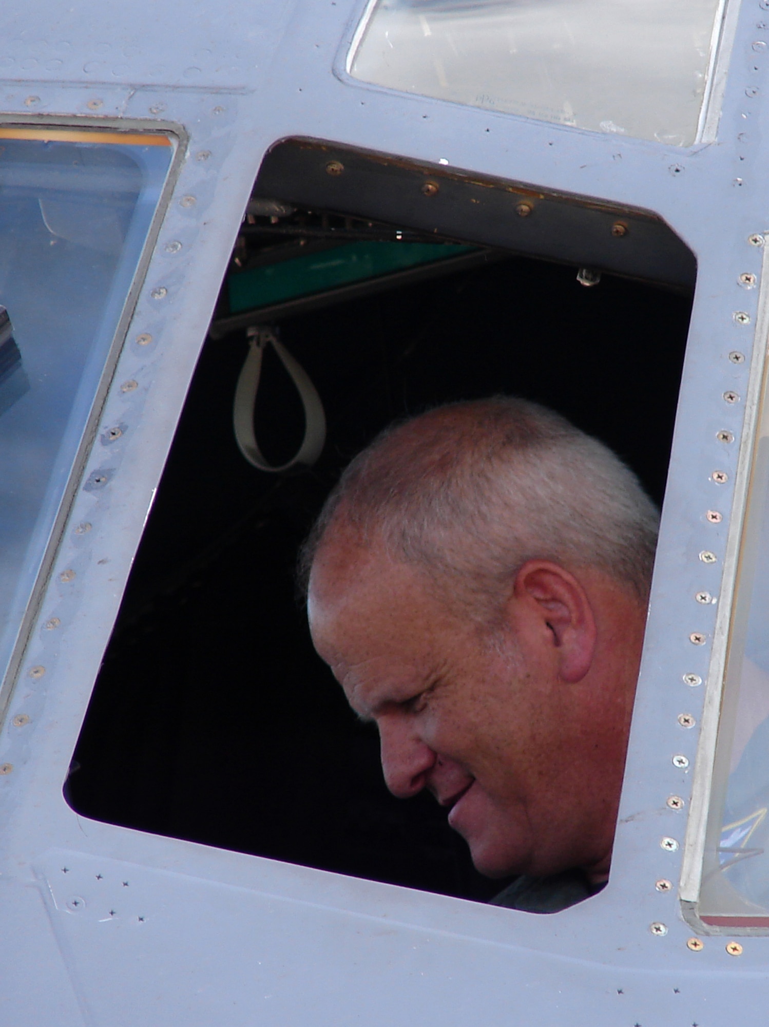 Col. Bob Chapman goes through C-130 Hercules pre-flight procedures Aug. 8 at Peterson Air Force Base, Colo., before his final flight in the skies above southern Colorado. The colonel culminated his career with this final flight while being assigned to the Air Force Reserve's 302nd Airlift Wing. The flight capped off his military flying career with more than 5,200 hours of flight, including over combat zones. Colonel Chapman, who relinquished his position as the wing's vice commander during the August unit training assembly, has served in the Air Force since 1978 when he joined as an enlisted member. The colonel left Active Duty in 1992, becoming an Air Force Reserve member with the 302nd AW. The colonel is projected to retire in March 2011. (U.S. Air Force photo/Master Sgt. Ken Valdez)