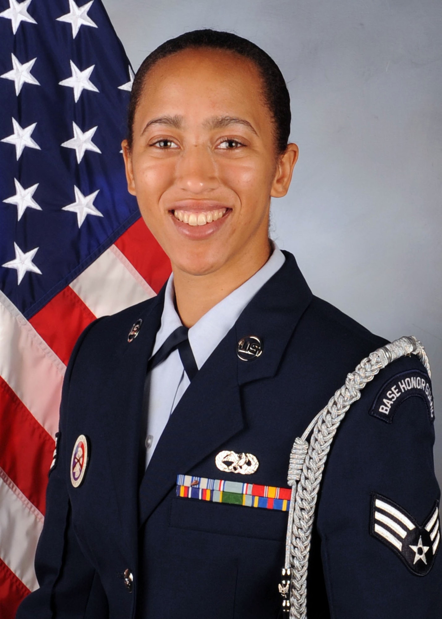 BARKSDALE AIR FORCE BASE, La. - Senior Airman Ciarra D. Schady, an honor guard flight leader here, was recently recognized as the 2009 Chief Master Sergeant of the Air Force base honor guard member of the year. Airman Schady will be recognized by Chief Master Sergeant of the Air Force James A. Roy at the Air Force Honors Banquet in Atlanta, Ga., Aug. 18.