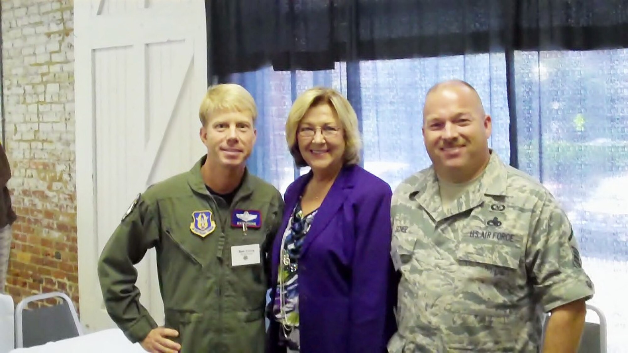 916th Safety Office reservists, Master Sgt. Chris Scher and Lt. Col. Matt Young, pose for a picture while attending the Wilmington Safety and Health School. (USAF photo courtesy of 916SE)