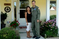 Tech. Sgt. J. Scott Wilcox and Gina Wilcox were recognized with the Home of the Month award for July on Joint Base Charleston, S.C. The couple has had a streak of good luck for two consecutive years in their home. Last year, they received their first Home of the Month award in September, making them two for two after a second year stationed at Joint Base Charleston. Sergeant Wilcox is a broadcaster with the 1st Combat Camera Squadron. (U.S. Air Force Photo/ Senior Airman Nicole Mickle)