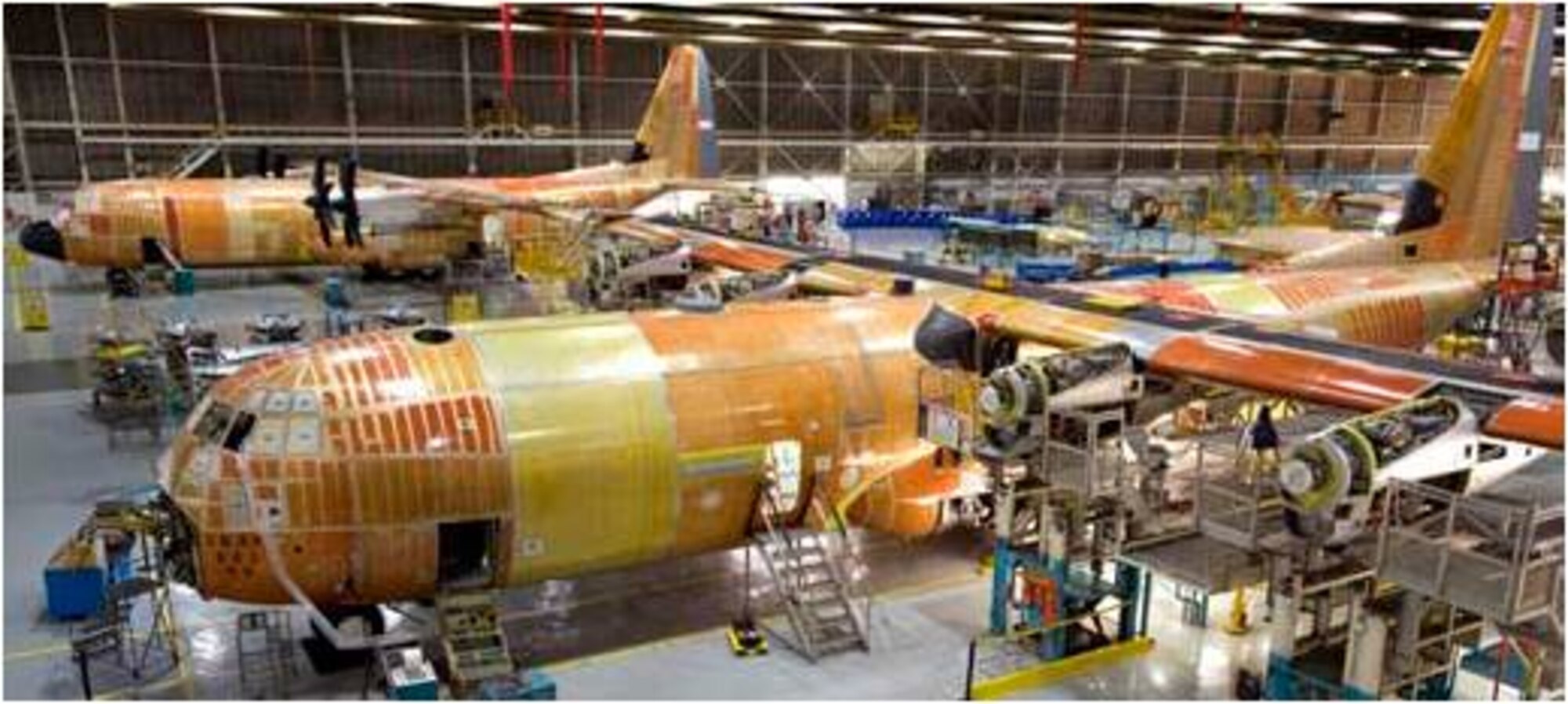 Dyess' next two C-130Js near completion at Lockheed Martin's Marietta, Ga. facility. The aircraft will arrive here on 5 October and 15 October 2010 respectively, after extensive flight testing.  Dyess will receive 28 new Super Hercules to be flown by the 317th Airlift Group, making it the world’s largest single C-130J operator.  This month, 40th Airlift Squadron C-130J-model pilots and loadmasters will deploy to Afghanistan with the 41st Airlift Squadron out of Little Rock, to gain J-model experience in combat.  This will season the already growing number of Dyess C-130J crewmembers.