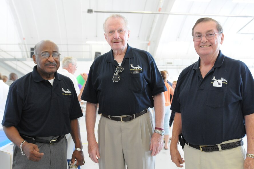 JOINT BASE ANDREWS, Md. -- Members from the 756th Squadron Association take a break from manning their information booth during the 2010 Family Day here, Aug. 14.  Family members of 459th Air Refueling Wing Airmen enjoyed a fun afternoon of activities, touring a static display of a KC-135R Stratotanker, food and music during Family Day. The event also recognized the support family members have given to wing servicemembers over the past year. (U.S. Air Force photo/Tech Sgt. Steve Lewis)
