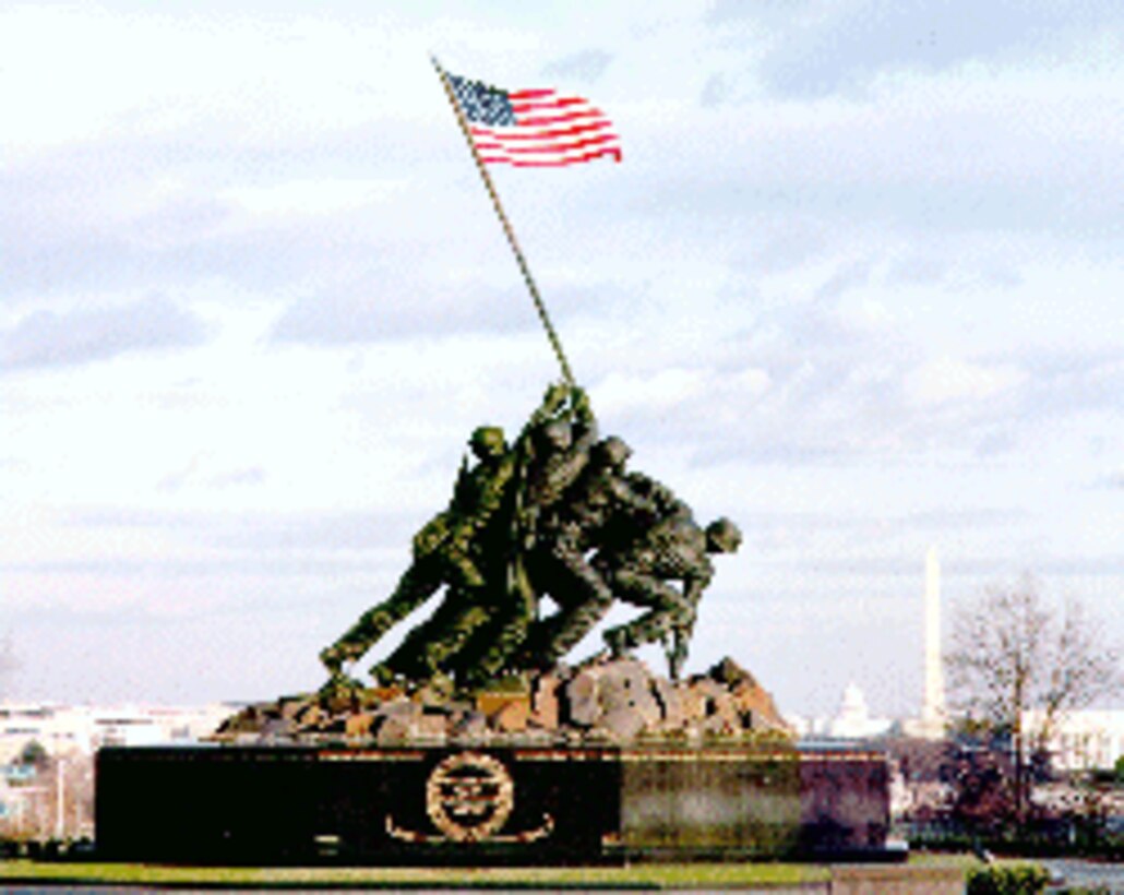Iwo Jima flag raising monument located at Arlington Nat'l cemetary in Washington D.C.