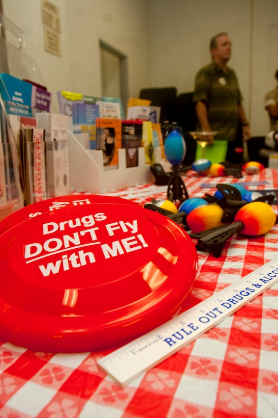 Numerous booths with educational information about the dangers of drugs and alcohol abuse were present during the U.S. Marine Corps Forces, Pacific, Health and Wellness Fair Aug. 18 at the MarForPac headquarters building, here. The event was intended to raise health awareness and introduce programs Marine Corps Community Services offers to manage stress and stay physically fit.