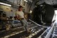 Senior Airman Marvin Richardson, left, and Staff Sgt. Pablo Valdivieso, right, assist in the loading of a Ribbon Bridge onto a C-17 at Joint Base Charleston, S.C., Aug. 18, 2010. The Ribbon Bridge is a modular, aluminum-alloy and continuous floating bridge system consisting of interior and ramp bays that are transported, launched and retrieved by a transporter or launcher vehicle.  The bridges are destined for various locations in Afghanistan.  Airman Richardson and Sergeant Valdivieso are assigned to the 437th Aerial Port Squadron. (U.S. Air Force Photo/Airman 1st Class Lauren Main)