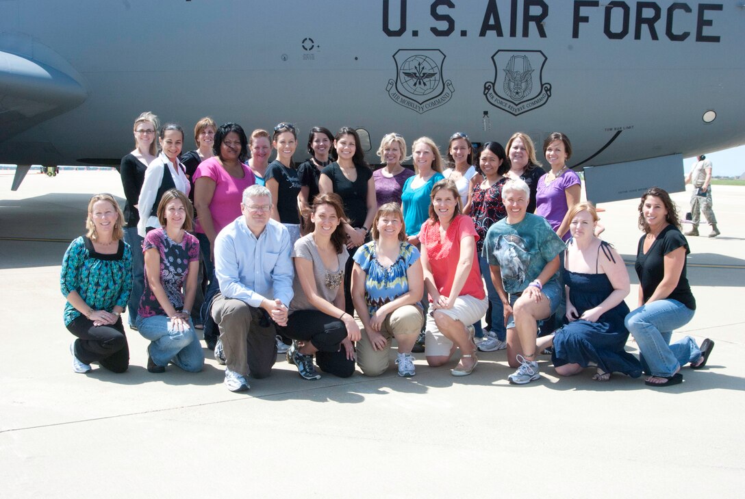 JOINT BASE ANDREWS, Md. – Spouses of 459th Air Refueling Wing Airmen had the opportunity to take part in an orientation flight aboard a KC-135R Stratotanker, here Aug. 14. (U.S. Air Force photo/Staff Sgt. Sophia Piellusch)