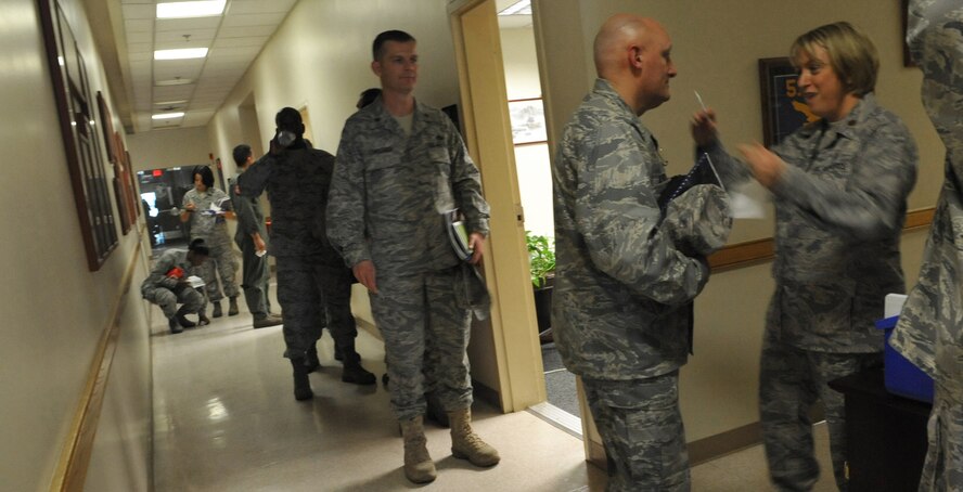 Airmen wait in line to receive the FluMist Nasal Spray Flu Vaccine at OsanAir Base, Republic of Korea Aug. 17. The FluMist is a live virus vaccinewhich is available for all military personnel at the 51st Medical Hospital. The51st Medical Group is sending mobile teams around Osan in an effort toexpedite the vaccination process. Their goal is to have 90 percent of thebase population vaccinated by the end of the week. (U.S Air ForcePhoto/Senior Airman Evelyn Chavez)
