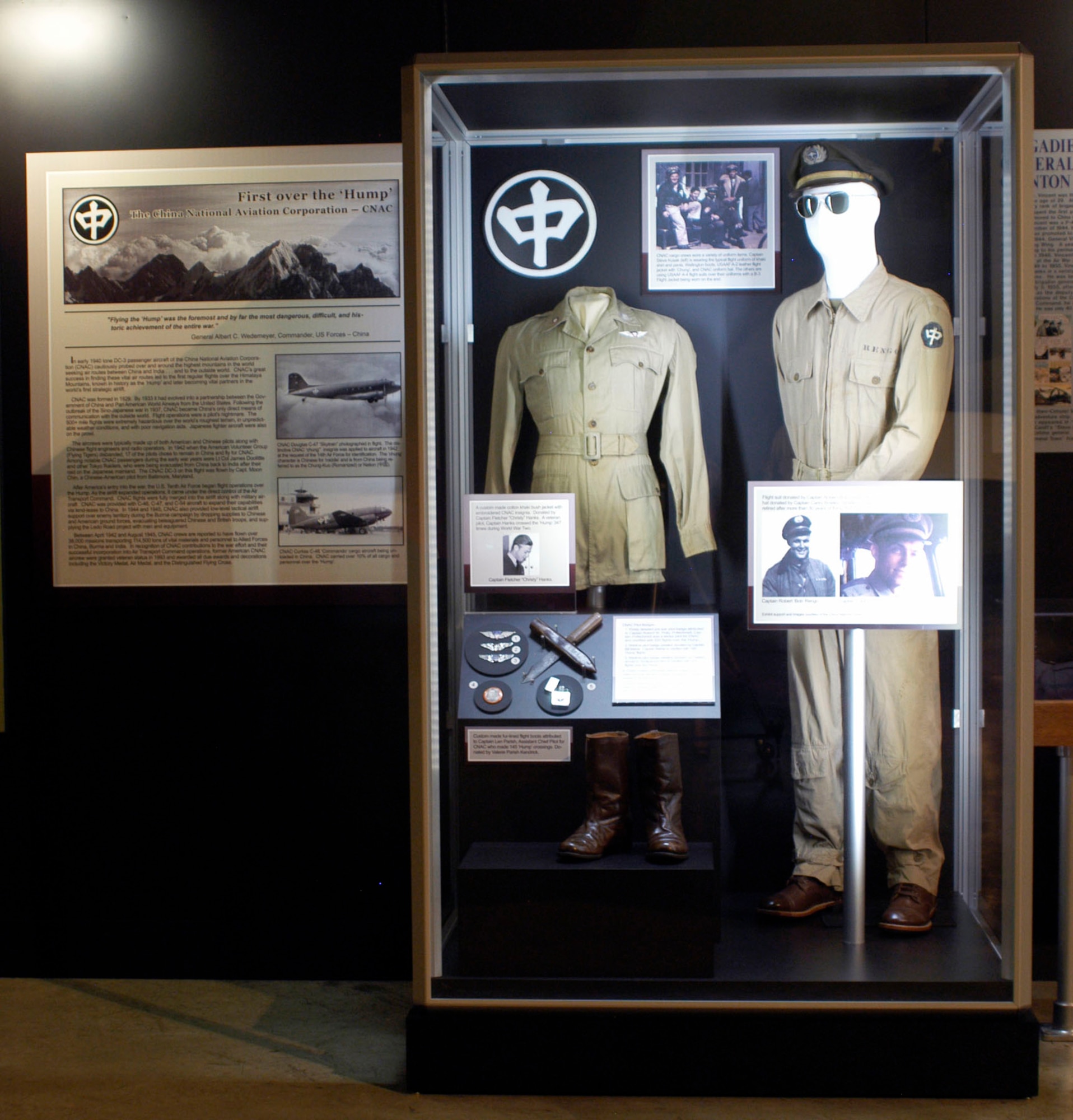 DAYTON, Ohio -- China National Aviation Corporation (CNAC) exhibit in the World War II Gallery at the National Museum of the U.S. Air Force. (U.S. Air Force photo)
