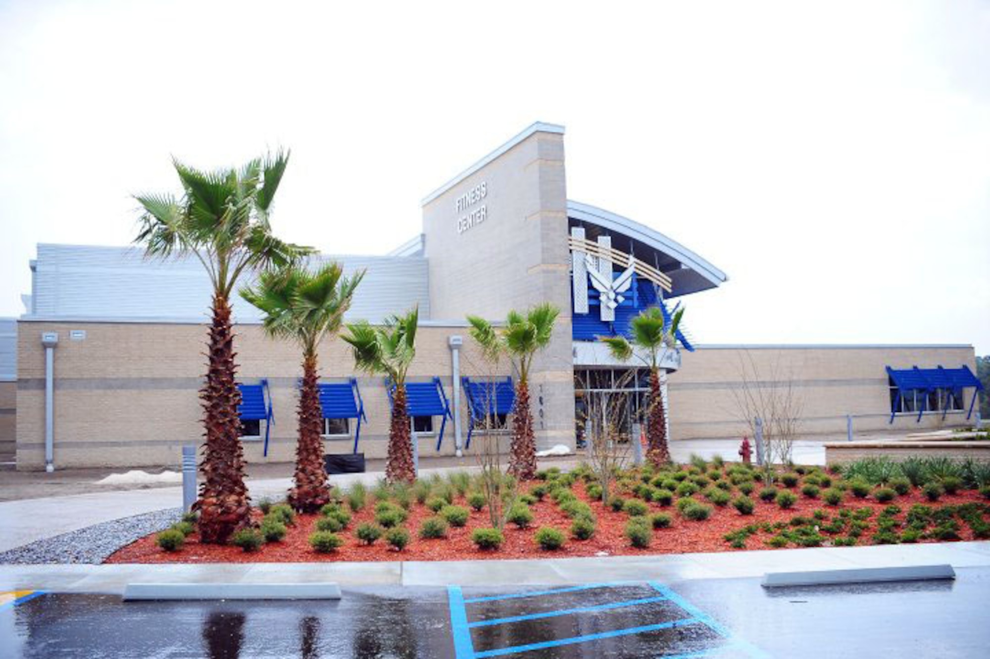 Officials are set to open a new fitness center at Tyndall Air Force Base, Fla., Aug. 20. The fitness ceneter will be the Air Forces first building to meet the U.S. Green Building Council's Leadership in Energy and Environmental Design Platinum level. (U.S. Air Force photo/Sarah English)