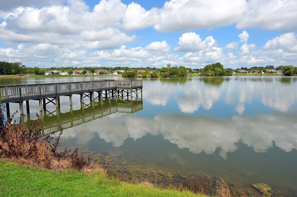 Scout Lake will be drawn down and restocked to correct an imbalance which is restricting fish growth and reproduction. U. S. Air Force photo by Tommie Horton